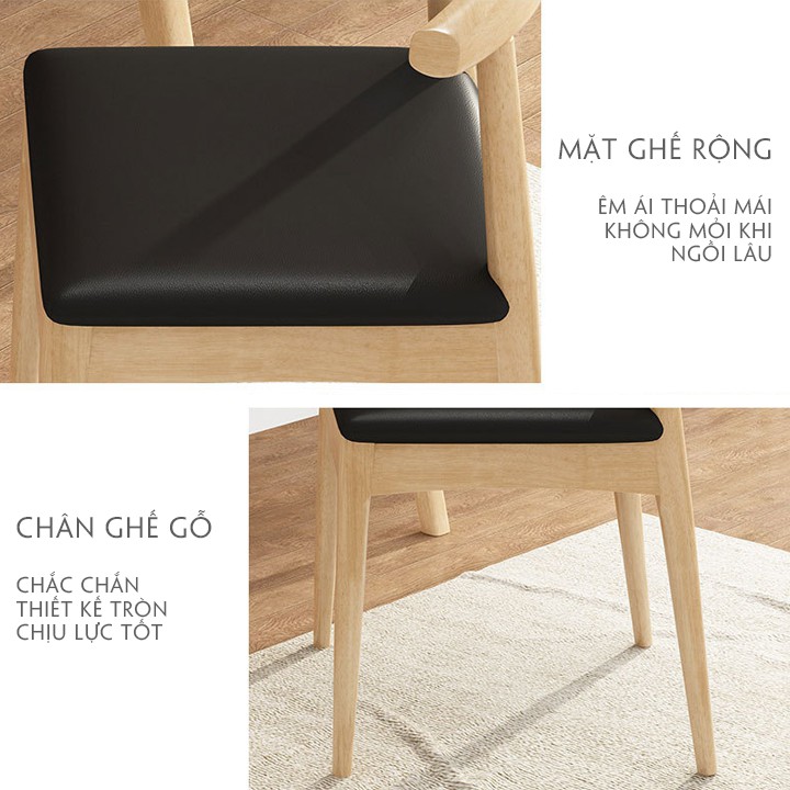 Bộ bàn ghế gỗ tự nhiên - Bàn ghế làm việc - Bàn có ngăn kéo kích thước 120cm
