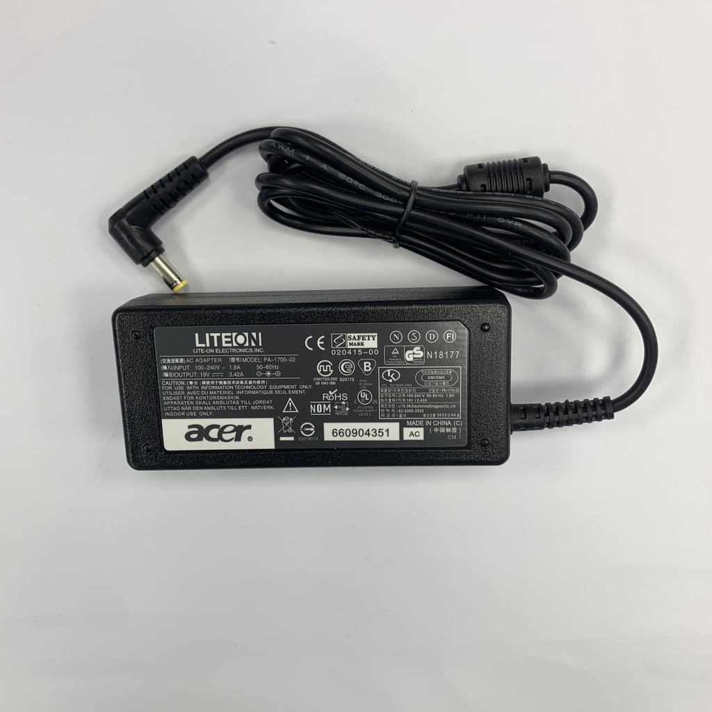 Sạc Laptop Acer điện áp 19V 3.42A bảo hành 12 tháng L8