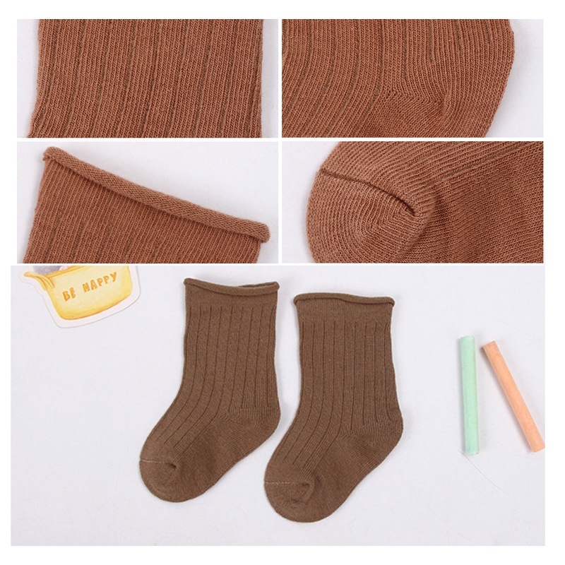 Set 5 Đôi Tất Cotton Màu Sắc Đa Dạng Cho Bé 0-11 Tuổi