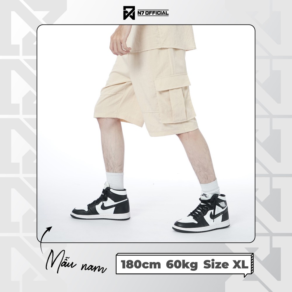 Quần Short Đùi Túi Hộp unisex N7 Basic nam nữ oversize phong cách Hàn Quốc Ulzzang