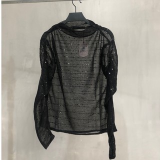 COCO SIN - Áo Sheer Đen Phối Hạt Sequin