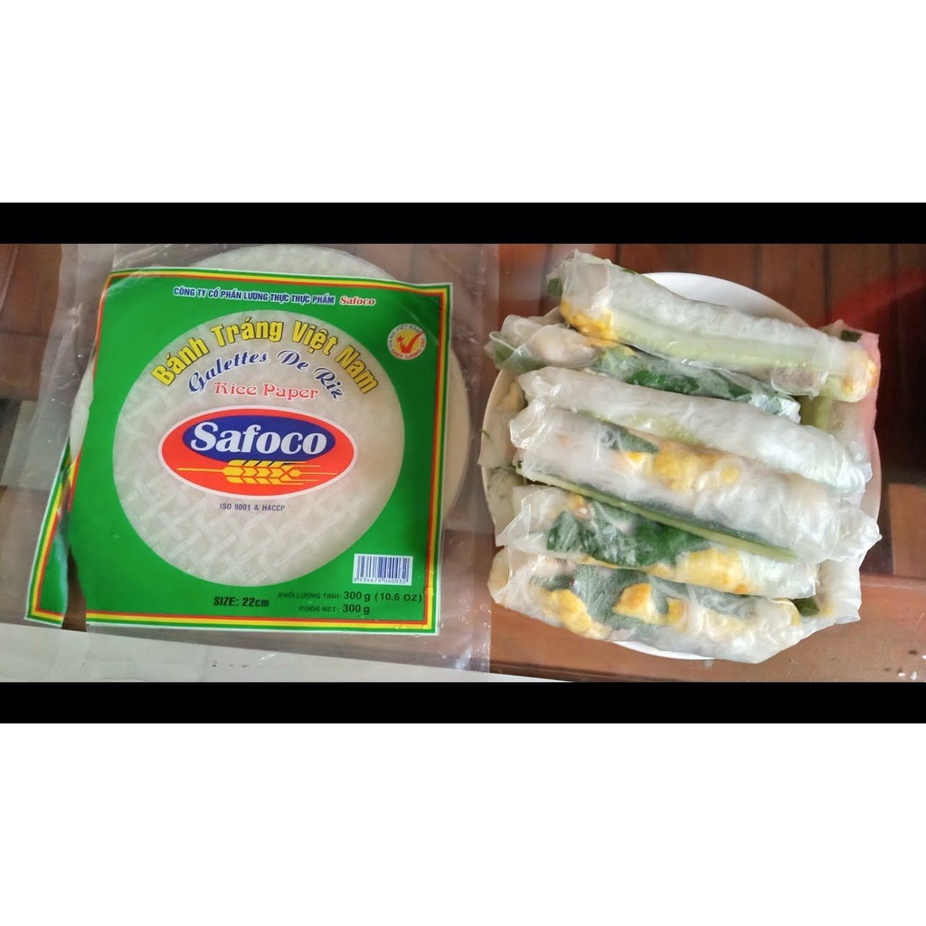 COMBO 2 GÓI BÁNH TRÁNG VIỆT NAM SAFACO SIZE 22CM GÓI 300gr - dùng cuốn nem, gỏi