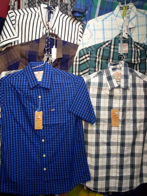 Áo sơ mi tay ngắn nam hàng Hollister