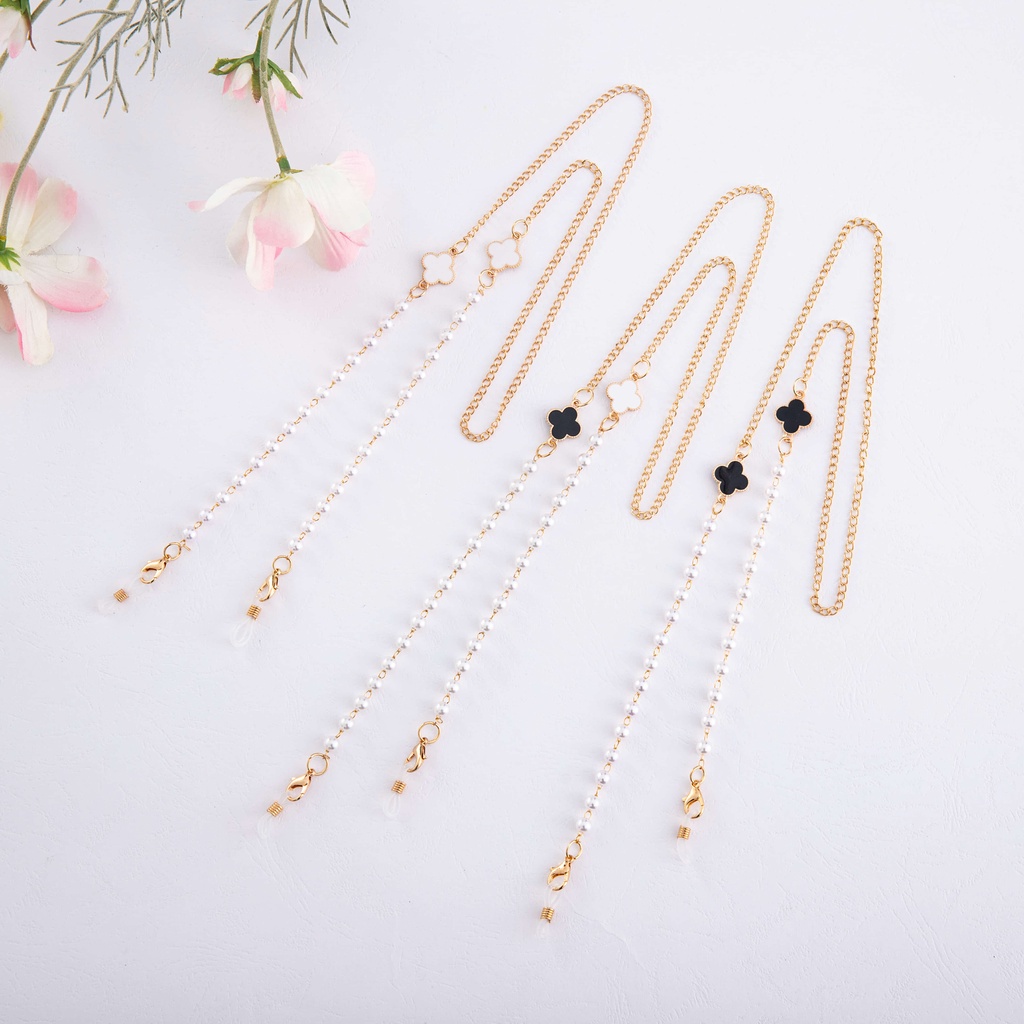 Dây Đeo Mắt Kính Đính Hạt Ngọc Trai Xinh Xắn Cho Nữ