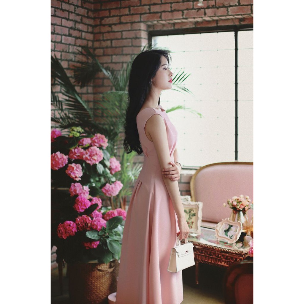[ĐẦM THIẾT KẾ CAO CẤP] Váy Đầm Công Sở Chiết Ly Eo Form Dài Chất Lụa Chéo Thái Sang Trọng – Thanh Lịch