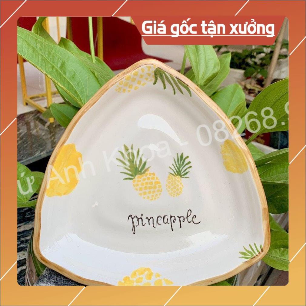 Siêu Sale - Sét Chén Dĩa Dễ Thương Đĩa Sứ Sét Bát Đĩa Decor, Bát Ăn Cơm Chén Sứ Họa Tiết Quả Dứa xinh yêu.