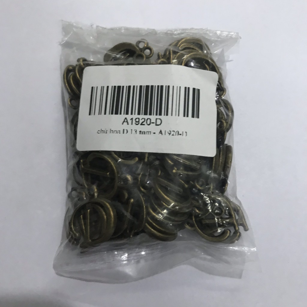 N5 - Phụ kiện trang trí chữ kiểu 13mm màu đồng. (Qúy khách vui lòng xem kĩ mô tả để chọn đúng mã hàng)