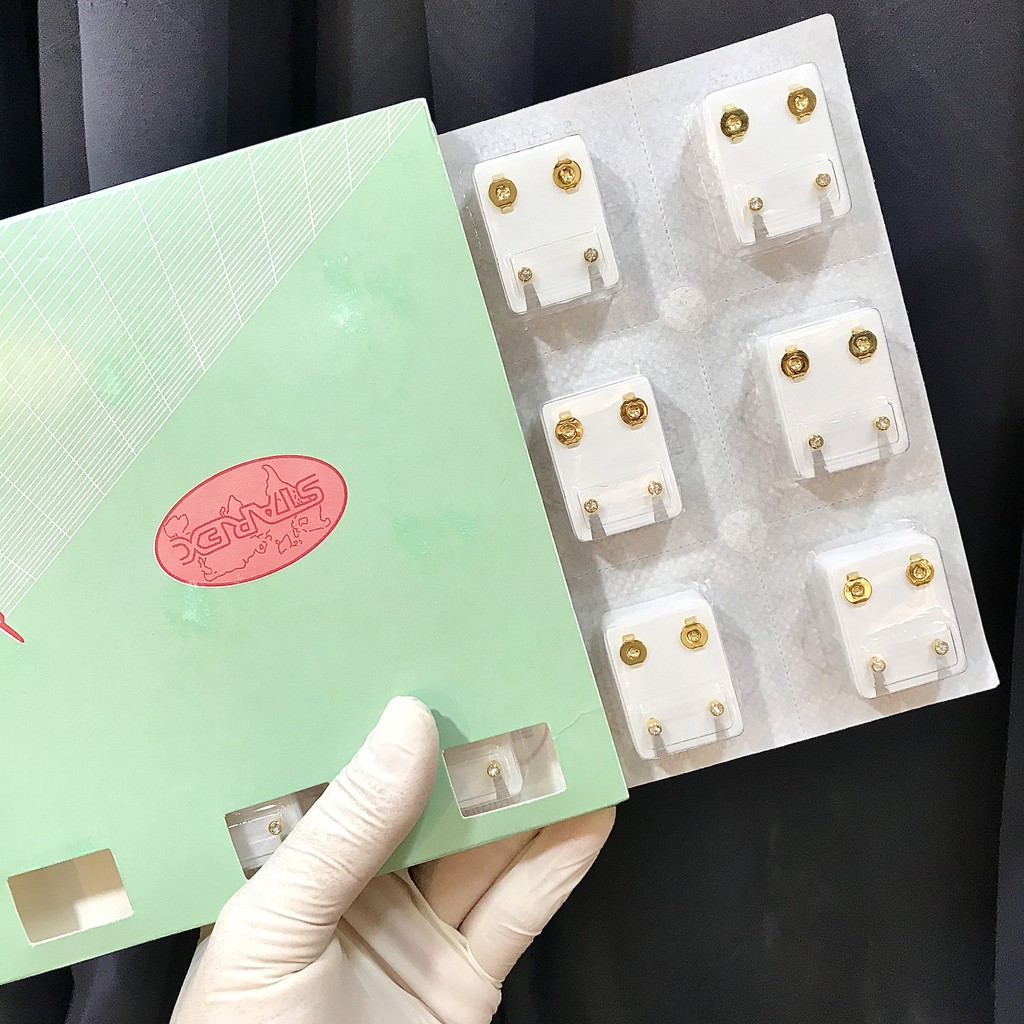 Bộ vỉ khuyên bấm lỗ tai thép y tế cao cấp