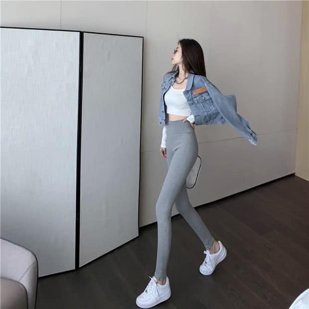 Quần legging nữ cạp cao dáng dài siêu co giãn Delys