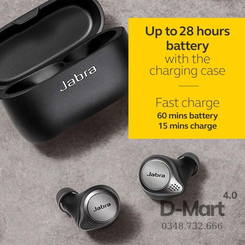 Tai Nghe Bluetooth True Wireless JABRA Elite 75T Wireless Charging Sạc Không Dây [ BẢO HÀNH 6 THÁNG] - Dmart4.0