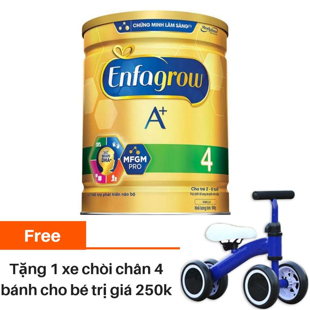 [Tặng xe chòi chân] Sữa bột Enfagrow A + 4 1750g