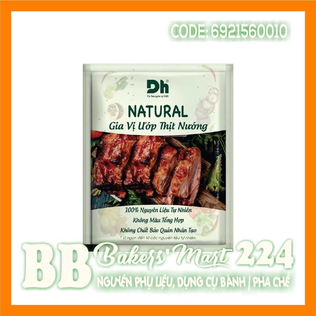Gia vị ướp Thịt Nướng NATURAL DH Foods - Gói 10gr