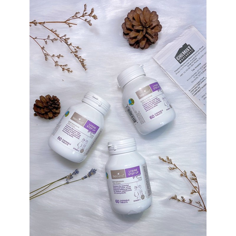 VIÊN UỐNG BIO ISLAND LYSINE HỖ TRỢ TĂNG CHIỀU CAO 60 VIÊN