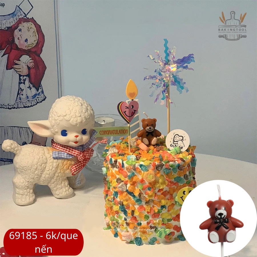 Nến sinh nhật hình chú gấu dễ thương