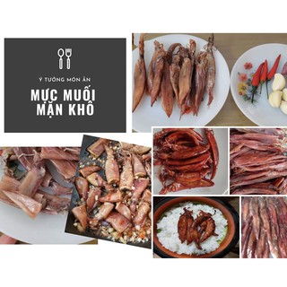 [Mực như video 500gr] Mực muối mặn khô