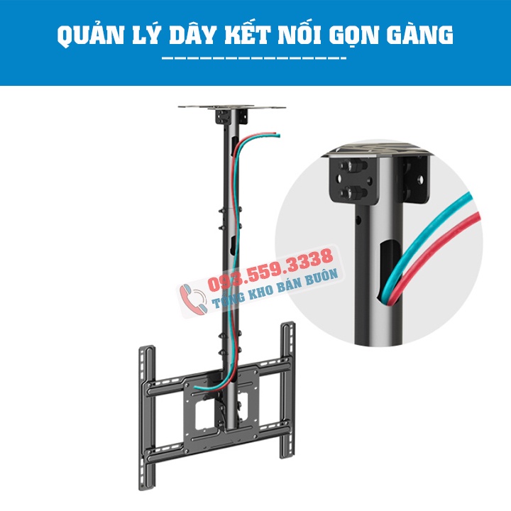 Giá Treo Tivi Thả Trần NB T560 32 - 40 - 43 - 50 - 60 - 65 Inch - Lắp Đặt Mọi Địa Hình - Hàng Nhập Khẩu Chính Hãng