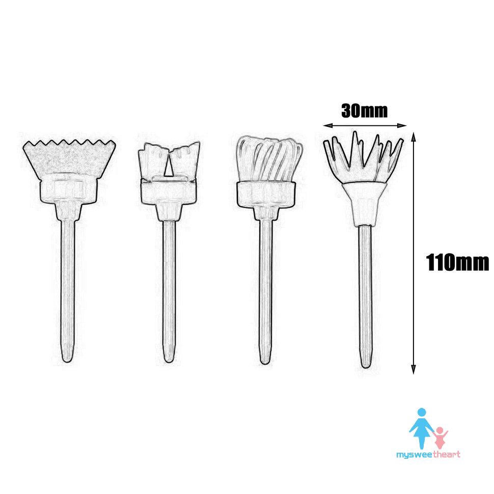 Set 4 Cọ Vẽ Màu Nước Thú Vị Cho Bé