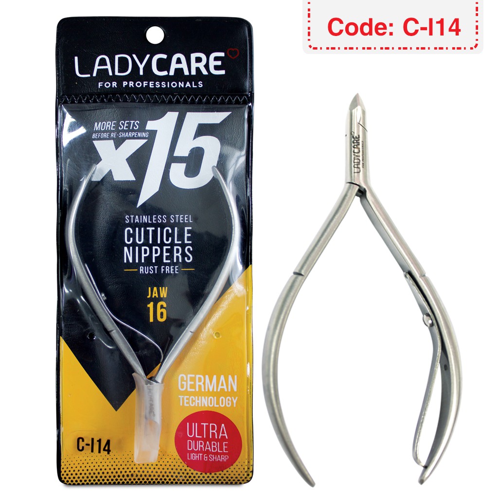 Kềm Inox cắt da Lady Care 2 mang (vuông, bán nguyệt)