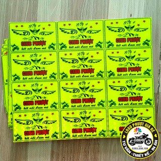 CLUB PHƯỢT 1 TEM LOGO PHƯỢT PHẢN QUANG TEM DÁN XE - DÁN MŨ