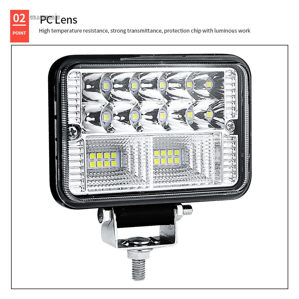 Đèn Led Gắn Trần Xe Tải 12v-24v 6000k Kèm Giá Đỡ 4 Inch Tiện Dụng