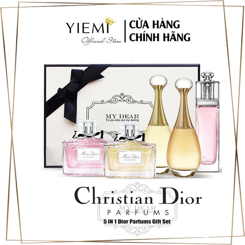 Bộ 5 Chai Nước Hoa Mini Dior Les Parfums 7.5ml - Dạng Chấm Hương Thơm Dịu Nhẹ Dầy Lôi Cuốn ( Mẫu 2)