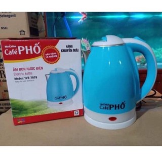Ấm đun nước siêu tốc Cafe Phố/ Ấm điện nấu nước cực nhanh hàng tặng
