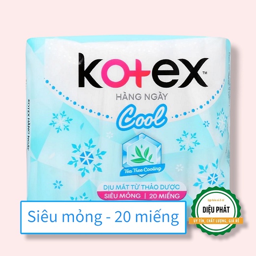 ⚡️ Băng Vệ Sinh Hàng Ngày Kotex Cool Siêu Mỏng 20 Miếng