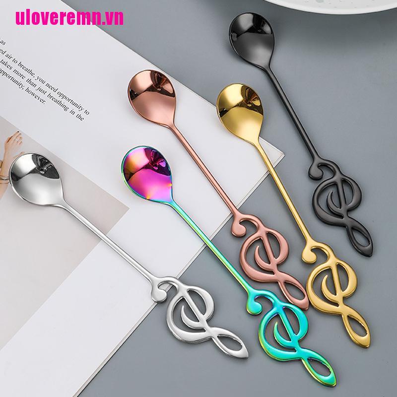Muỗng Uống Nước Bằng Thép Không Gỉ Hình Nốt Nhạc Sáng Tạo