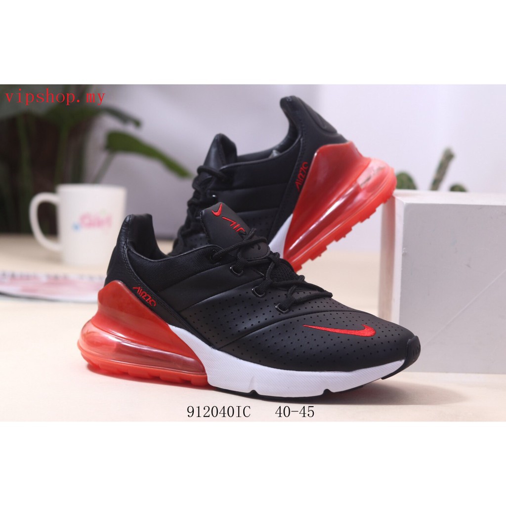 Original Nike Air max 270 premium men sports running casual shoes black red