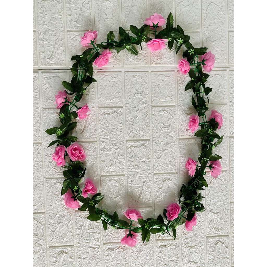 Dây leo hoa hồng lụa trang trí siêu đẹp