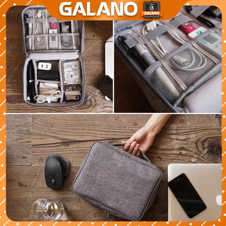 Túi đựng điện thoại nữ GALANO đựng phụ kiện điện thoại, đồ công nghệ, cáp sạc, pin dự phòng và đồ cá nhân TA-001186