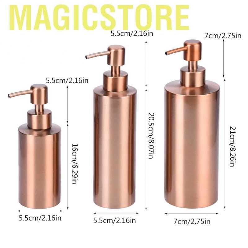 Magicstore Stainless Steel Kitchen Bathroom Countertop Hand Pump Liquid Soap Dispenser Lotion Bottle 350ML - intl