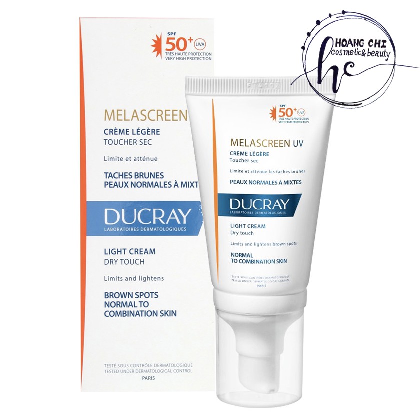 [ MẨU MỚI ] KEM CHÔNG NẮNG DÀNH CHO DA DẦU HỖN HỢP NGỪA LÃO HÓA Ducray Melascreen UV Light Cream SPF50