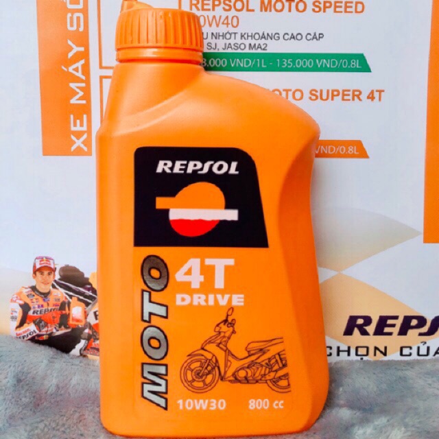 Nhớt Repsol Moto Drive 4T 10w30 800ml