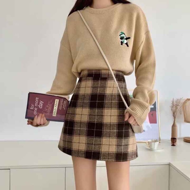 Chân váy chữ A kẻ eo hàn quốc | BigBuy360 - bigbuy360.vn