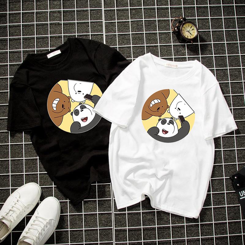 Áo thun unisex form rộng 3 chú gấu đáng yêu thời trang cá tính vải dày mịn 2019T1313