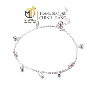 Lắc chân nữ bạc đẹp, lắc chân bi chuông trang sức bạc ta Minh Thoa JEWELRY