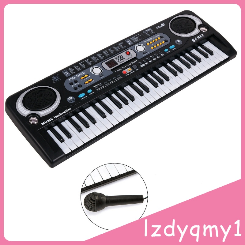 Pretty  54-Key USB Keyboard Musicial Instruments Electric Digital Piano for Kids