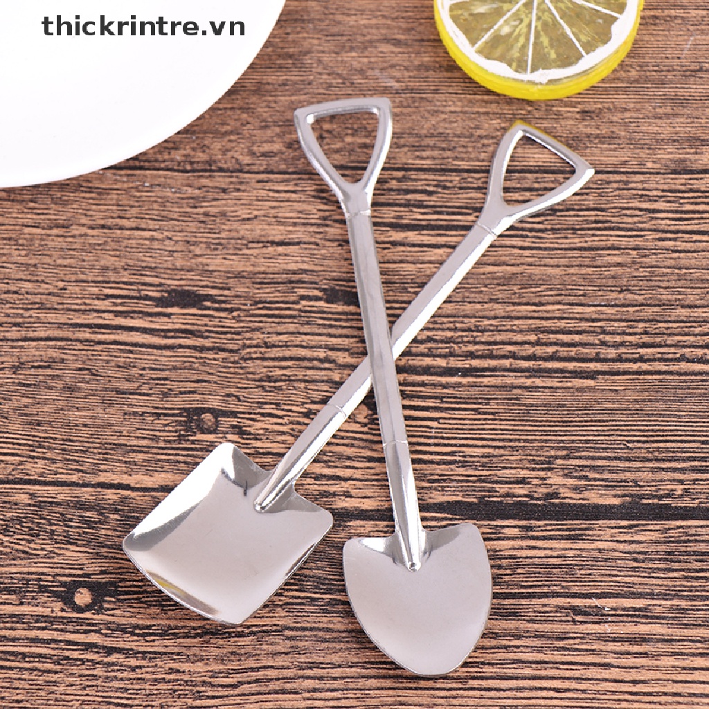 Set 4 Muỗng Cà Phê Bằng Thép Không Gỉ Phong Cách Retro