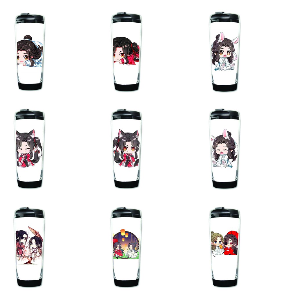 Bình nước in hình THIÊN QUAN TỨ PHÚC anime chibi dễ thương tiện lợi
