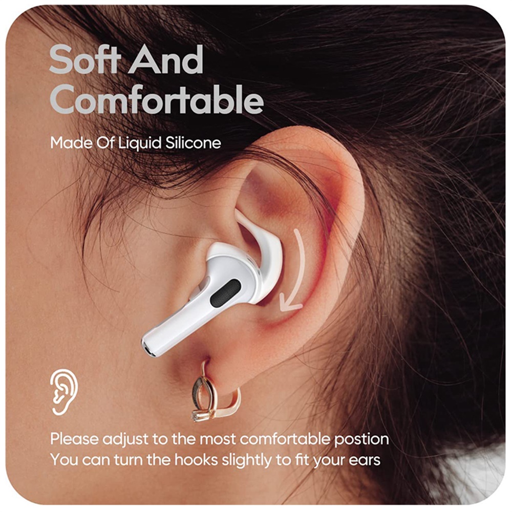 [1 Cặp] Nút Cao Su Bọc Tai Nghe Bluetooth AP AirPods 3 Có Sừng Móc Thể Thao