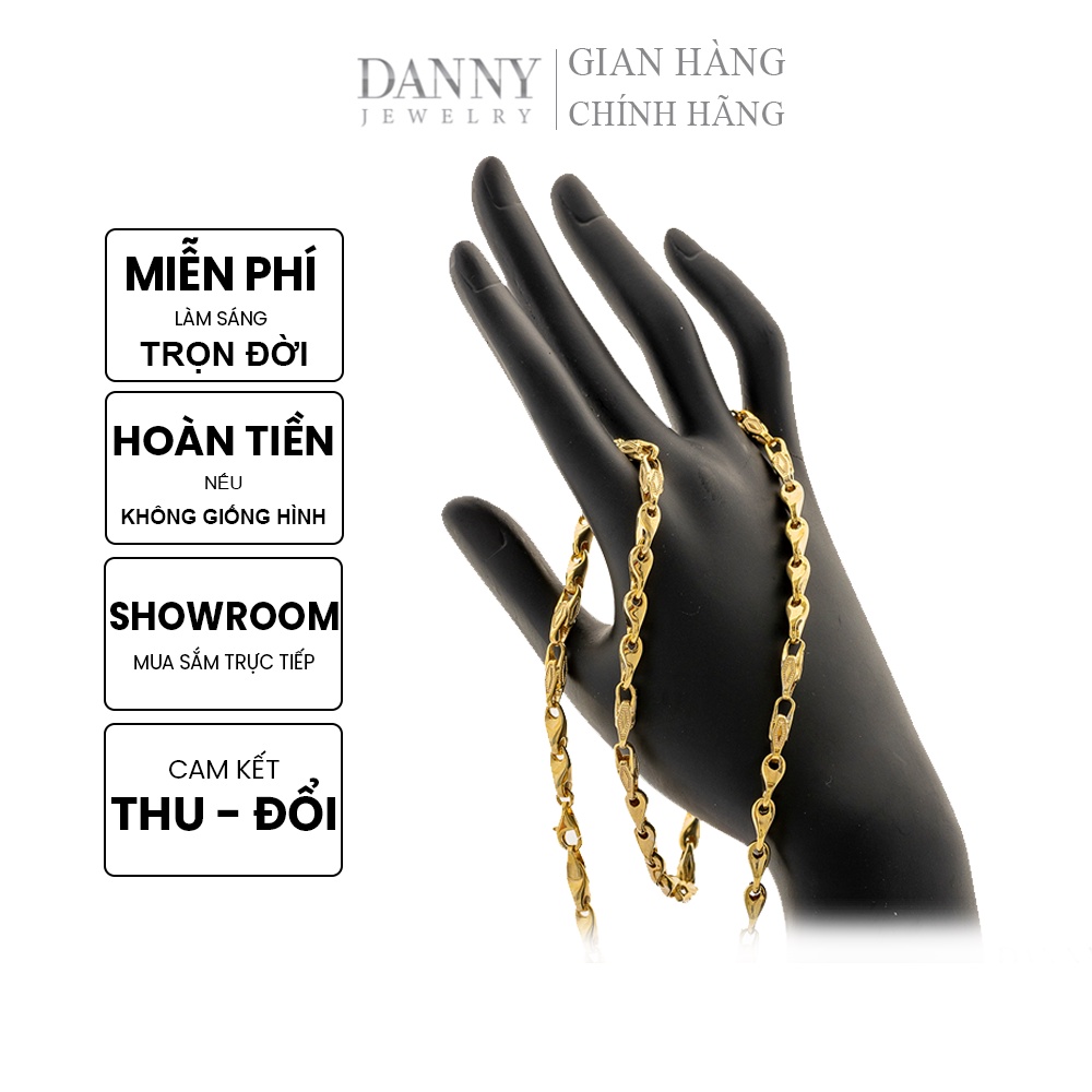 Dây chuyền nam Bạc Thổ Nhĩ Kỳ mạ Vàng 18k DANNY Vòng cổ thời trang- Trang Sức Bạc Thổ Nhĩ Kỳ cao cấp