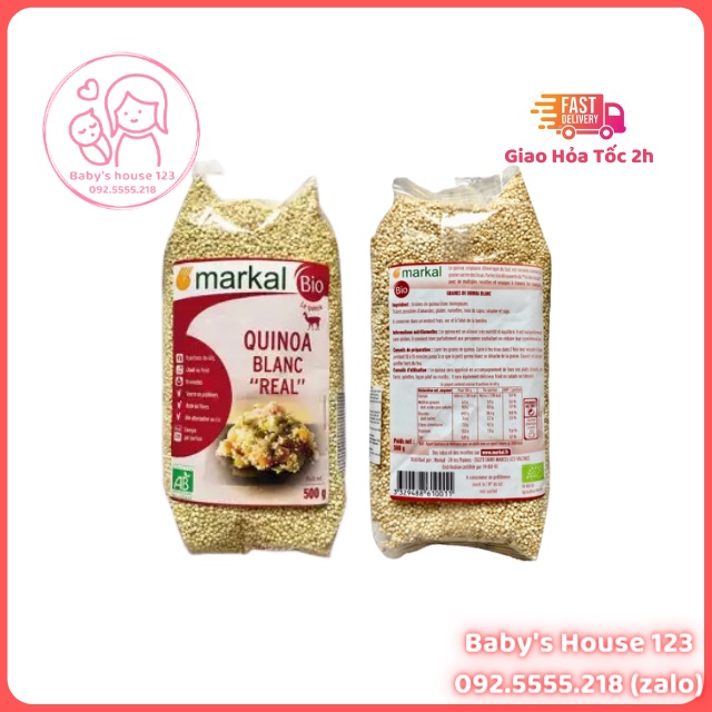 [04.2023] Tách Lẻ - Hạt Diêm Mạch Organic Quinoa Hữu Cơ Markal Pháp - Gói 100gr