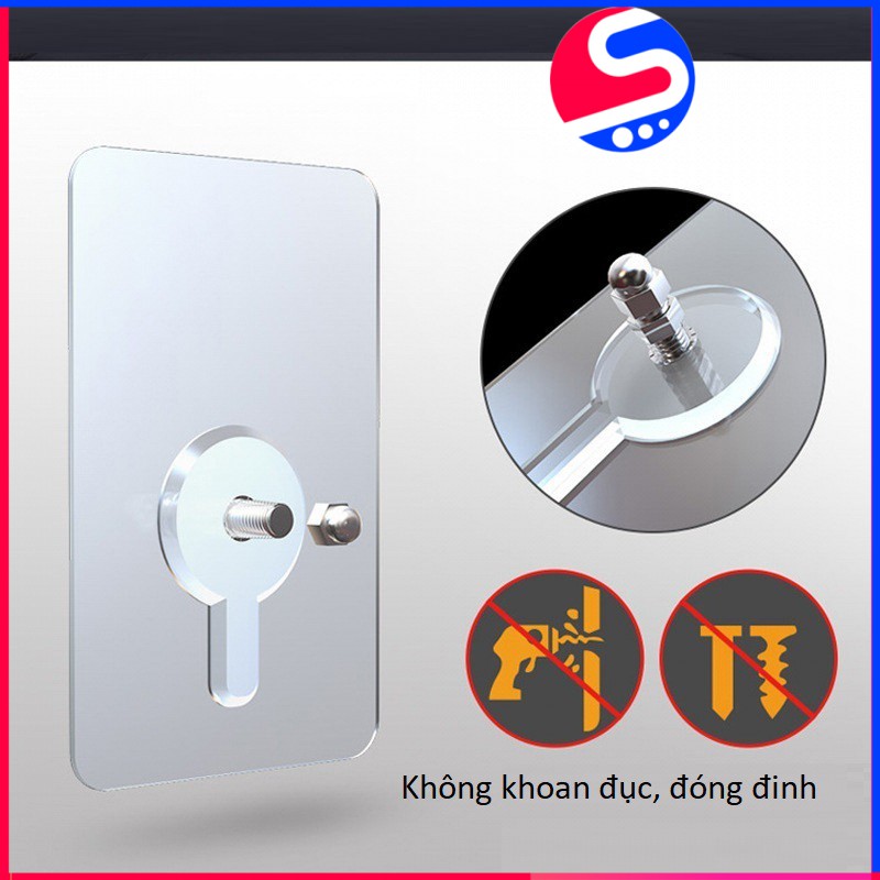 Miếng dán cường lực bắt vít 14mm tải trọng 5kg - Siêu chắc - không khoan đục - Đa năng - Dễ sử dụng