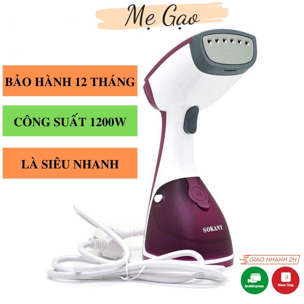 Bàn Là Hơi Nước Cầm Tay Mini SoKaNy AJ-2205 Mẹ Gạo Công Suất 1200W,bàn ủi hơi nước cầm tay sokany AJ-2205 siêu tiện