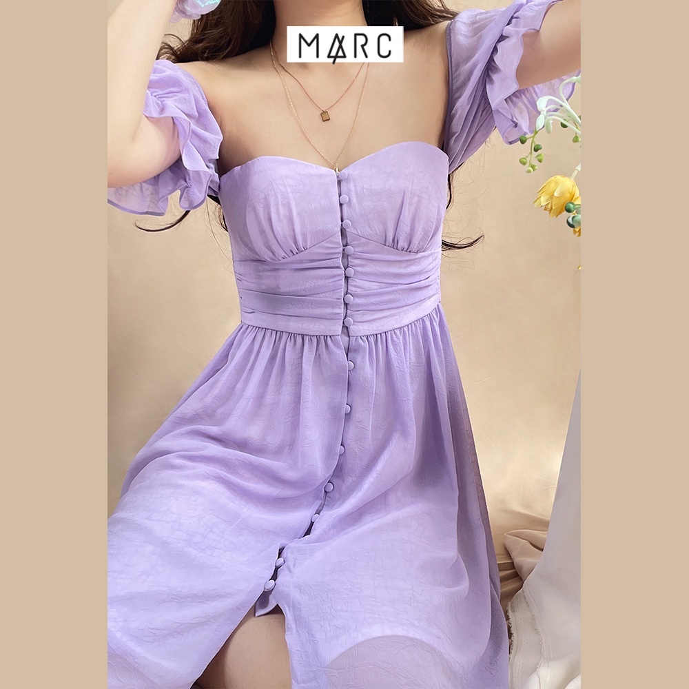 Đầm nữ MARC FASHION 2 dây sheer nhấn tay bèo | BigBuy360 - bigbuy360.vn