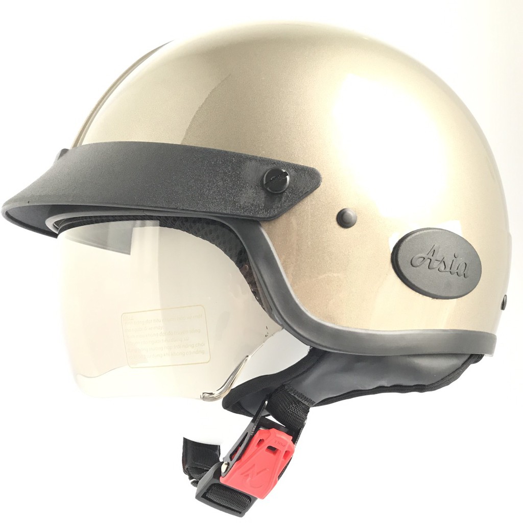Nón bảo hiểm trùm đầu  - Kính âm - size lớn - Dành cho người đầu to - Asia MT139 -  xám bóng