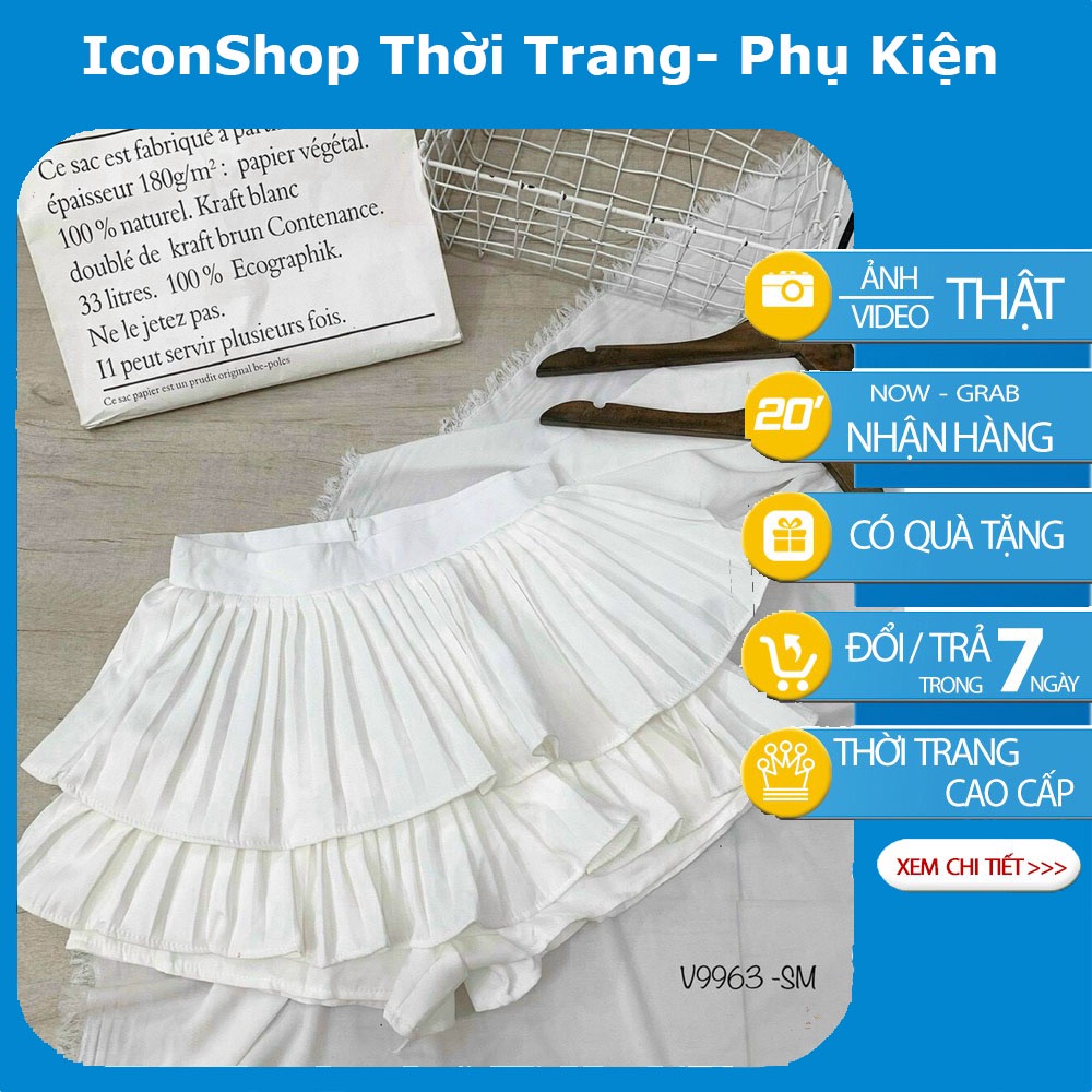 Chân Váy Nữ Xếp Li 2 Tầng Cho Nữ Khóa Kéo Sau Lưng Chất Kaki Dày Dặn Chuẩn From