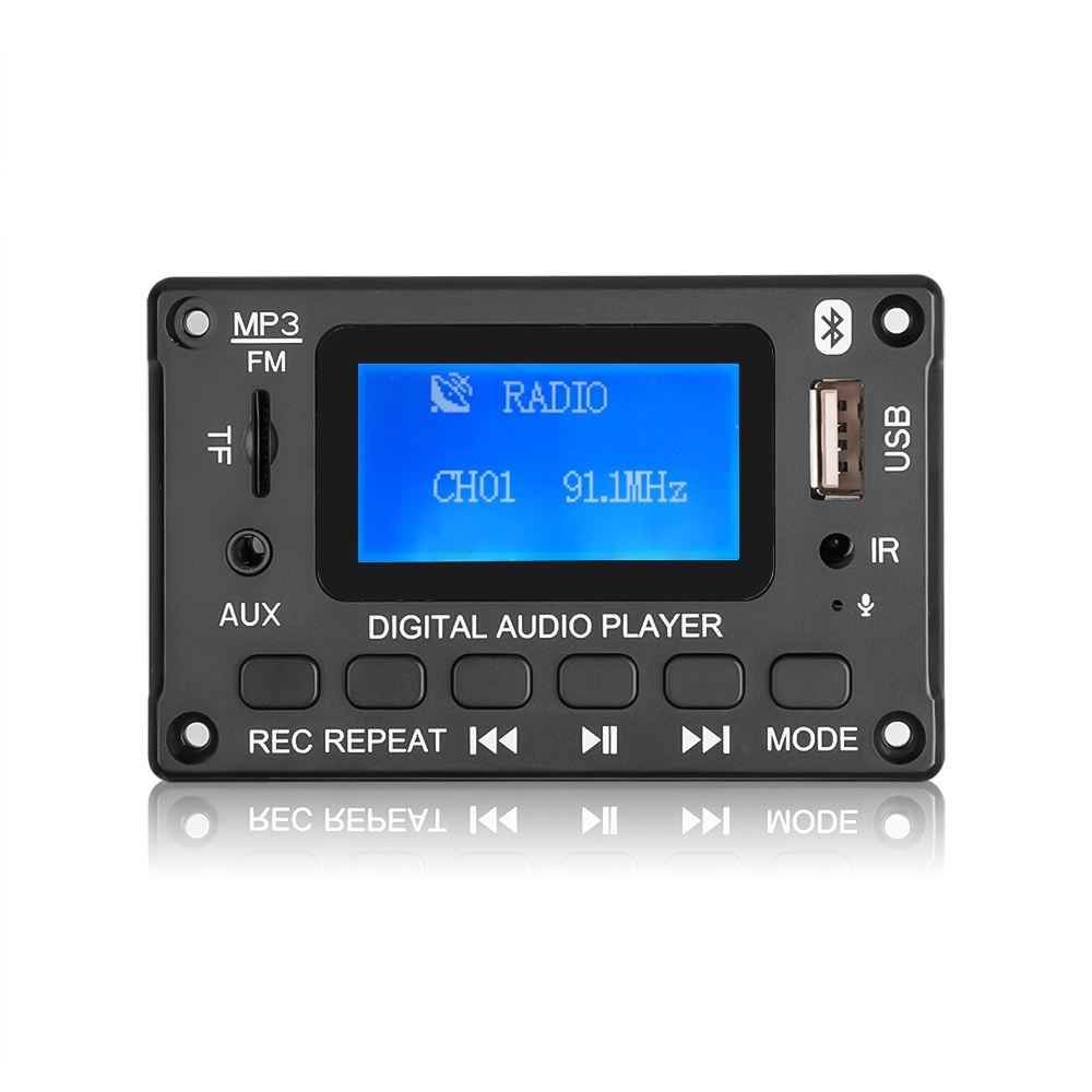 Bảng Mạch Giải Mã Bluetooth 5.0 Màn Hình LCD DC5V 12V Hỗ Trợ MP3 TF Dây Aux