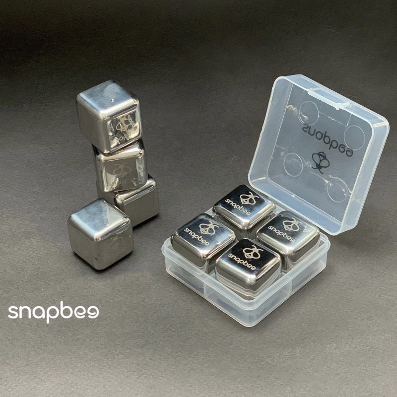 Đá Lạnh Vĩnh Cửu Inox 304 Cao Cấp Snapbee Hộp 4 Viên 🧊